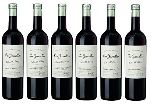 6x 0,75l - LES JAMELLES - Pays d'Oc I.G.P. - Languedoc - Frankreich - Weißwein & Rotwein - verschiedene Sorten - trocken (Sélection Spéciale - Cabernet & Merlot) von Les Jamelles