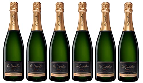 6x 0,75l - Les Jamelles - Brut - Chardonnay-Pinot Noir - méthode traditionelle - Pays d'Oc I.G.P. - Languedoc - Frankreich - Schaumwein trocken von Les Jamelles