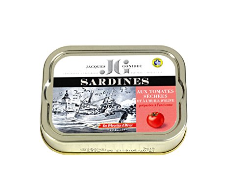 Französische Sardinen mit getrockneten Tomaten 115g, Jaques Gonidec von Les Mouettes d'Arvor