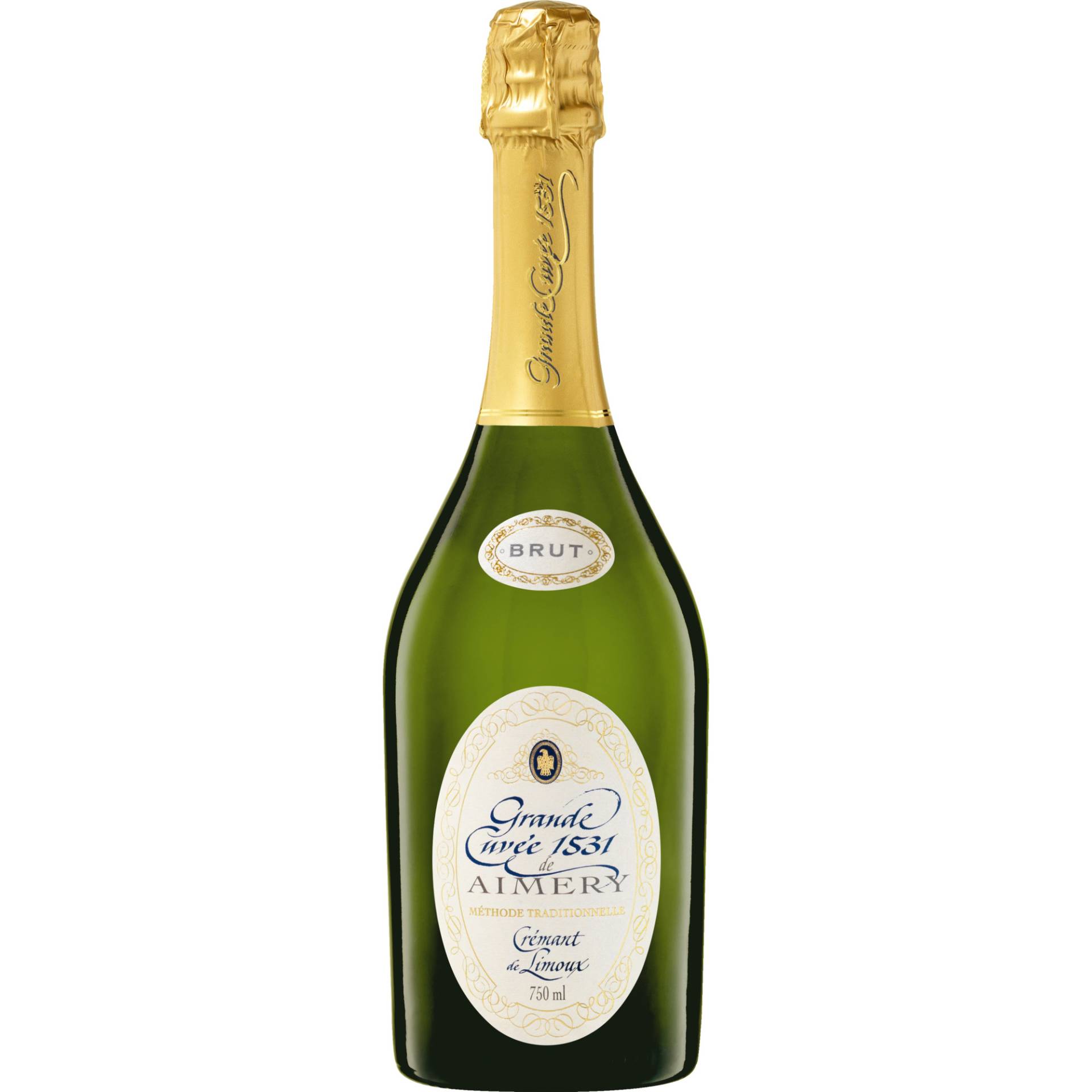 Grande Cuvée 1531 de Aimery, Brut, Crémant de Limoux AOC, Languedoc-Roussillon, Schaumwein Grande Cuvée 1531 de Aimery, Brut, Crémant de Limoux AOC, Languedoc-Roussillon, Schaumwein von Les Vignerons du Sieur d'Arques à 11300 LIMOUX, France