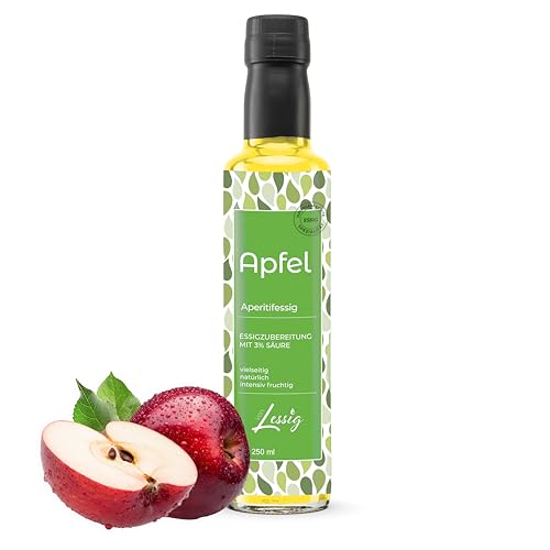Lessig | 250ml Apfel & Essig - Frucht & Essig - mild - nur 3% Säure - intensiver Fruchtgeschmack - von Lessig