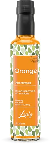 Lessig | 250ml Orange & Essig - Frucht & Essig - mild - nur 3% Säure - intensiver Fruchtgeschmack - von Lessig