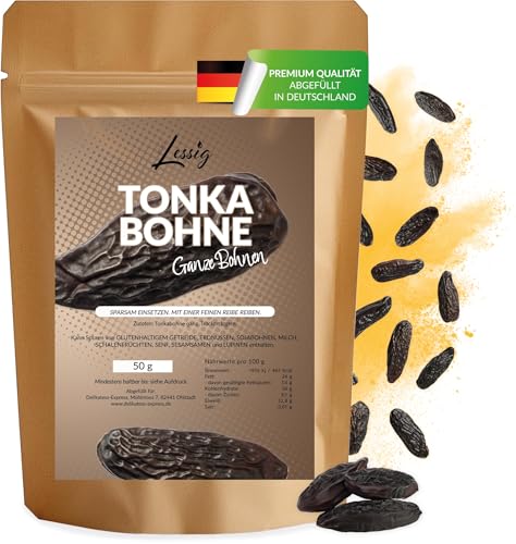 Lessig | 50g Tonkabohnen Gewürz - Tonka Bohnen - intensives Tonka Aroma - (Ganz) von Lessig