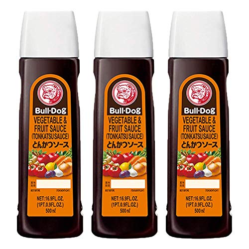 Bull-Dog Gemüse Obst Sauce (Tonkatsu-Sauce), 500 ml (3 Stück) von Let's Go Market