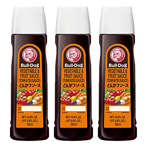 Bulldog Gemüsefruchtsauce (Tonkatsu Sauce), 500 ml, 3 Stück von Let's Go Market