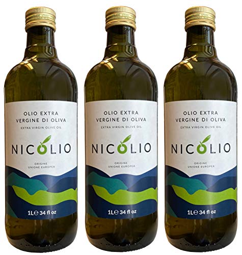 Olivenöl NicOlio (3 x 1 Liter) - extra nativ - Olio Extra Vergine di Oliva von Levante