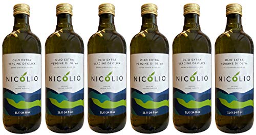 Olivenöl NicOlio (6 x 1 Liter) - extra nativ - Olio Extra Vergine di Oliva von The Great Canadian Tea