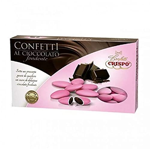 CONFETTI CRISPO 1 KG CIOCCOLATO FONDENTE ROSA NASCITA BATTESIMO BOMBONBONIERE von Liakai