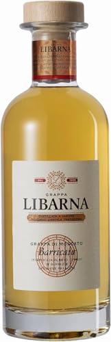 Grappa Libarna Barricata 70cl – Grappa aus Moscato-Trauben, 12 Monate gereift. Süß und aromatisch. 41% vol. von Libarna