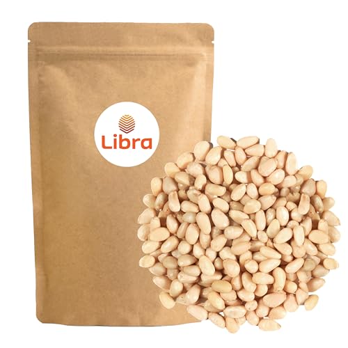 Libra 1kg Pinienkerne aus Sibirien | Zedernüsse | Zedernkerne | Pinus Sibirica | geschält | naturbelassen | Top Qualität | LIBRA FOOD von Libra