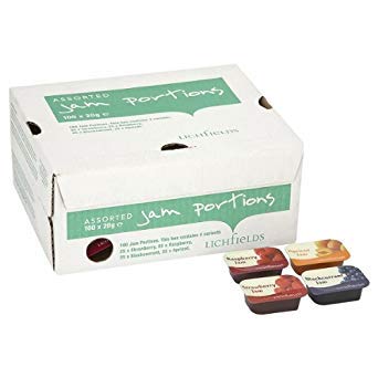 Lichfields Assorted Jam Portions 100 x 20G von Lichfields