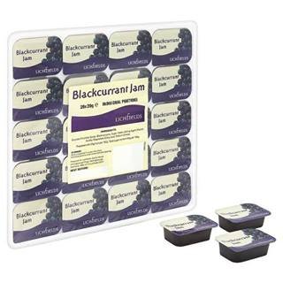 Lichfields Blackcurrant Jam Individual Portions 20 x 20G von Lichfields