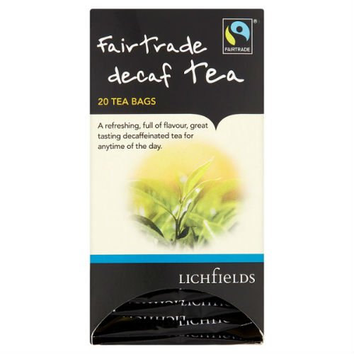 Lichfields Fairtrade Decaf Tea 20 Teebeutel, 40 g, 6 Stück von Lichfields