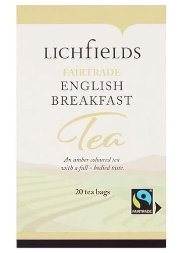 Lichfields Fairtrade English Breakfast 20 Teebeutel, 40 g, 6 x 20 Stück von Lichfields