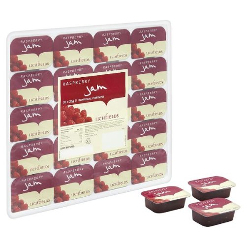 Lichfields Raspberry Jam Individual Portions 20 x 20G von Lichfields