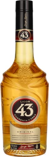 Licor 43 Original (1x0,7l) 31% vol., Aromen von Vanille, mediterranen Zitrusfrüchten und aromatischen Gewürzen, trinke ihn pur, auf Eis, mit Milch, mit Espresso oder als fruchtigen Longdrink von Licor 43