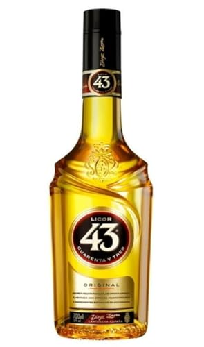 Licor 43 Original (1x0,7l) 31% vol., Aromen von Vanille, mediterranen Zitrusfrüchten und aromatischen Gewürzen, trinke ihn pur, auf Eis, mit Milch, mit Espresso oder als fruchtigen Longdrink von Licor 43