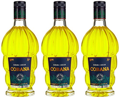 Licor de Platano Cobana Bananenlikör Früchte (3 x 0.7 l) 1064 Goldgelbfarben von GOBANA