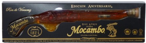 MOCAMBO Ron Anejo 10 Anos in Bukanier Pistolenflasche Rum von Licores Veracruz