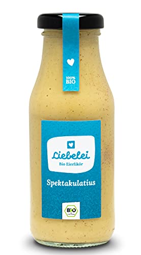 LIEBELEI - Bio Eierlikör Spekulatius, 0.2l cremiger Bio Eierlikör mit weihnachtlicher Gewürzmischung, 14% Vol., Geschenk für Weihnachten und Ostern von LIEBELEI