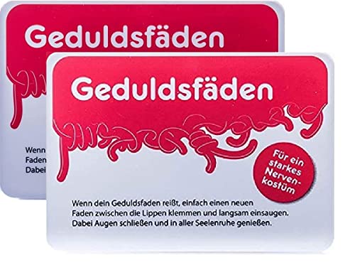 Geduldsfäden, Fruchtgummischnüre mit Erdbeergeschmack aus der Schiebeschachtel, 2er Pack (48g), von Liebeskummerpillen von Liebeskummerpillen