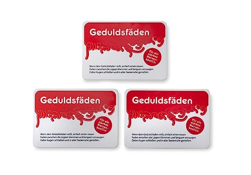 Geduldsfäden Fruchtgummischnüre mit Erdbeergeschmack, in praktischer Schiebeschachtel, 3er Pack (72g), ideale Geschenkidee von Liebeskummerpillen von Liebeskummerpillen