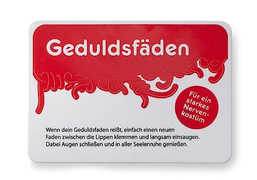 Geduldsfäden, Fruchtgummischnüre mit Erdbeergeschmack aus der Schiebeschachtel, 1er Pack (24g), von Liebeskummerpillen… von Liebeskummerpillen