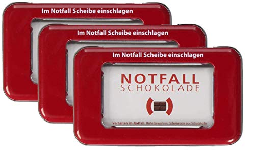 Notfallschokolade in der Dose - 3er Pack (3 x 30 g) von Liebeskummerpillen von Liebeskummerpillen