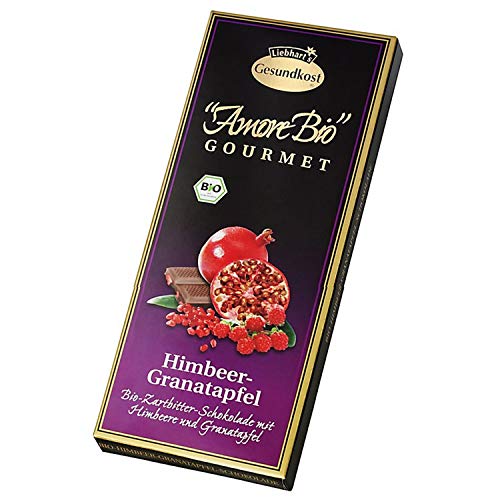 Bio-Himbeer-Granatapfel-Zartbitter-Schokolade (0.1 Kg) von Liebhart's