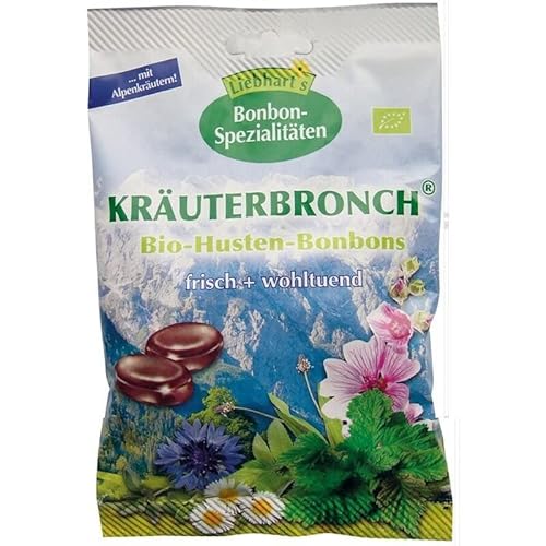 Liebhartâ€™s Bonbon Kräuterbronch Hustenbonbon - Bio - 100g x 18-18er Pack VPE von Liebhart's
