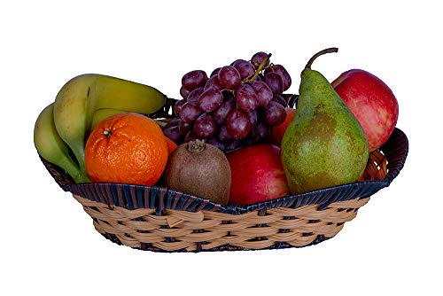 Lieferfrucht Obstkorb mit schönen Früchten, 4 kg, Metall, Silber, Küchenobstkorb, Wandmontage, für die Küche von Lieferfrucht
