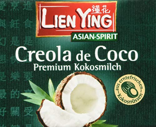 Lien Ying Kokosmilch, Premium Qualität, 12er Pack (12 x 200 ml) von Lien Ying