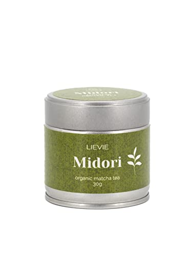 BIO Matcha MIDORI von LIEVIE (30g) - Bio-Matcha Pulver aus Japan - Frisch und intensiv - das Beste für Matcha Latte & Smoothies - Laborgeprüft & vakuumierte Verpackung von Lievie