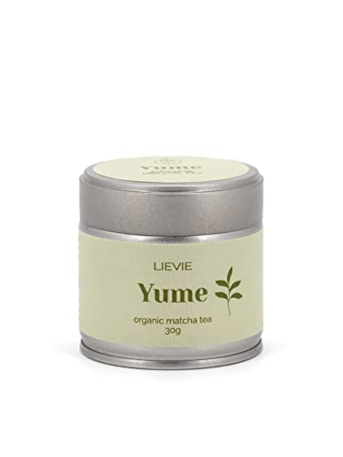 Bio Matcha YUME von LIEVIE (30g) - Super Premium Ceremonial Grade Feinster Bio-Matcha Pulver aus Japan - Laborgeprüft & vakuumierte Verpackung von Lievie