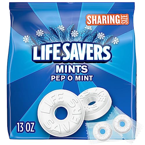LIFE SAVERS Pep-O-Mint Breath Mints Hard Candy, Sharing Size, 370 ml Beutel von Life Savers