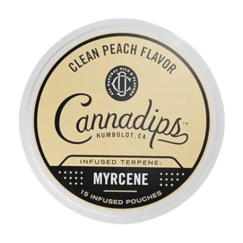 Cannadips Terpene Pouches - Vielfältige Sorten | Nikotin- & Tabakfreie Chewing Bags, Rauchig-Fruchtige Geschmacksrichtungen | Snus-Alternative aus Amerika (Clean Peach Myrcene) von Lifeofvape