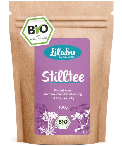 Lilabu Stilltee Bio 100g - 100% Bio Zutaten ohne Zusätze - reines Naturprodukt nach altem Hebammenrezept - abgefüllt und kontrolliert in Deutschland - Biotiva von Biotiva