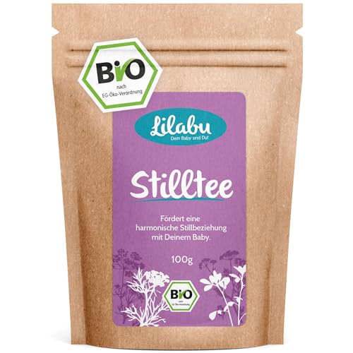 Lilabu Stilltee Bio 100g - 100% Bio Zutaten ohne Zusätze - reines Naturprodukt nach altem Hebammenrezept - abgefüllt und kontrolliert in Deutschland - Biotiva von Biotiva