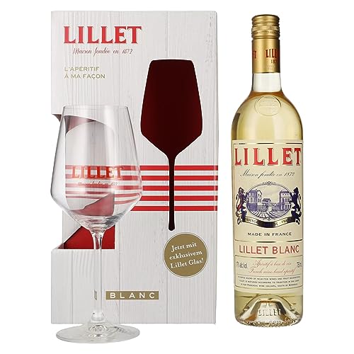 Lillet Blanc 17% Vol. 0,75l in Geschenkbox mit Glas von Lillet