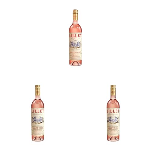 Lillet Rosé – Französischer Weinaperitif mit fruchtig-frischem Geschmack – 1 x 0,75 l, Cabernet Sauvignon (Packung mit 3) von Lillet
