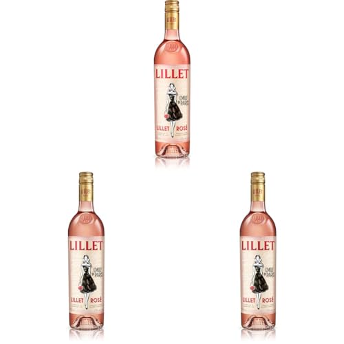 Lillet Rosé Original – Französischer Weinaperitif mit fruchtig-frischem Geschmack, Cabernet Sauvignon, Limited Edition Design – 1 x 0,75 l (Packung mit 3) von Lillet