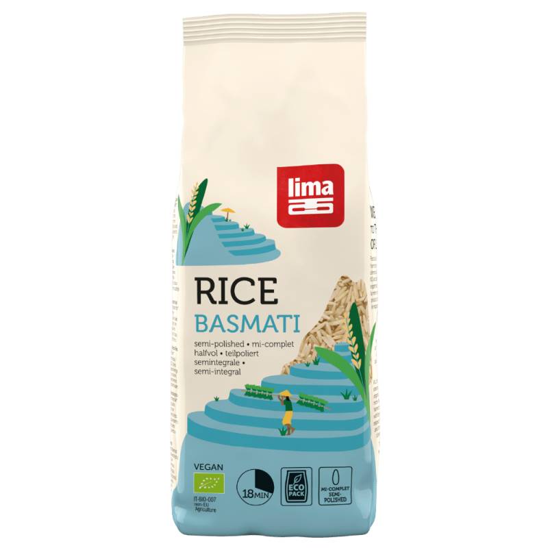 Bio Basmati Reis teilpoliert von Lima