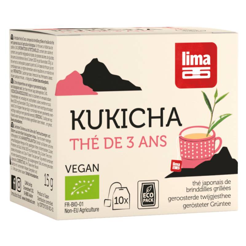 Bio Kukicha Grüntee, Teebeutel von Lima