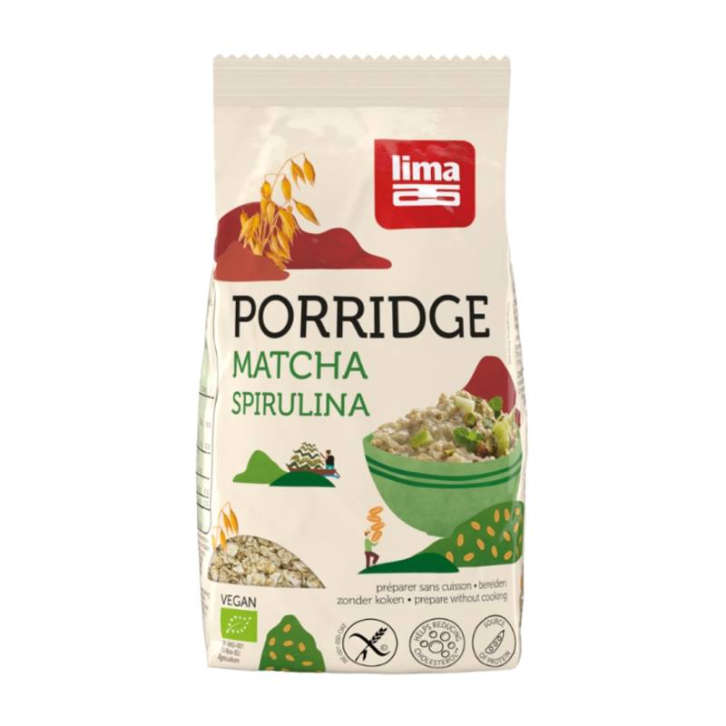 Bio Porridge Matcha Spirulina von Lima