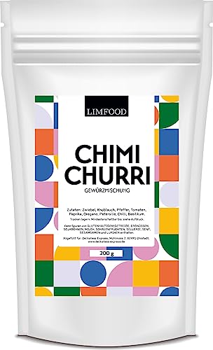 Limfood | 200g Chimichurri Gewürz, Argentinisches Gewürzmischung, perfekt zum Grillen und marinieren - traditionell zur Herstellung von argentinischer Chimichurri Sauce von Limfood