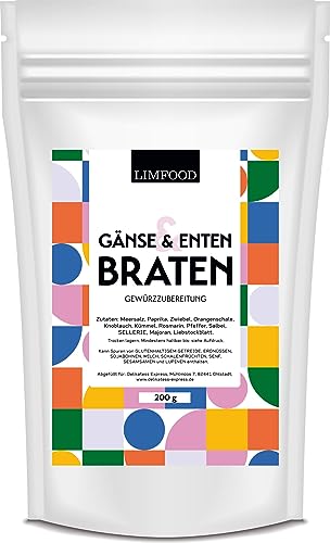 Limfood | 200g Enten & Gänse Braten Gewürz, Gewürzmischung für Entenbraten & Gänsebraten, Würzmischung für Geflügel, Truthahn & Pute von Limfood