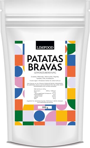 Limfood | 200g Patatas Bravas Gewürz, spanische Gewürzmischung für pikante Kartoffelwürfel, spanisches Gewürz Limfood | 200g Patatas Bravas Gewürz, spanische Gewürzmischung für pikante Kartoffelwürfel, spanisches Gewürz von Limfood
