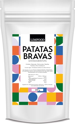 Limfood | 200g Patatas Bravas Gewürz, spanische Gewürzmischung für pikante Kartoffelwürfel, spanisches Gewürz von Limfood