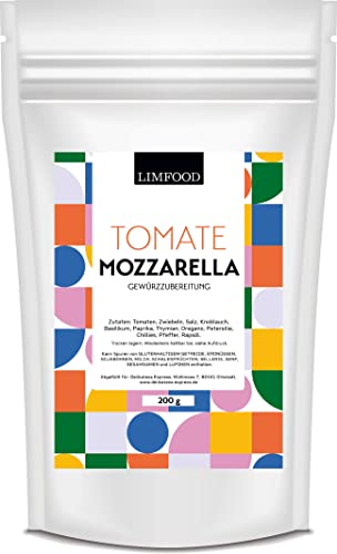 Limfood | 200g Tomate Mozzarella Gewürzmischung - Gewürz - auch für Pizza & Nudel Soße von Limfood