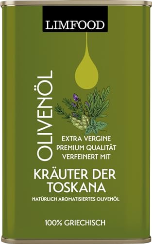 Limfood | 250ml Olivenöl & Kräuter, Kräuteröl, aromatisiert aus Griechenland, natives Olivenöl extra aus Korinth in Peloponnes verfeinert mit Kräuter der Toskana Limfood | 250ml Olivenöl & Kräuter, Kräuteröl, aromatisiert aus Griechenland, natives Olivenöl extra aus Korinth in Peloponnes verfeinert mit Kräuter der Toskana von Limfood